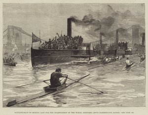 Pazartesi günü Sculling-Race Dünya Şampiyonası için Son, Hammersmith Köprüsü