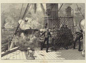 İskenderiye Bombardımanı, HMS Alexandria Gemisinde Bir Merminin Patlaması, Kurmay Komutanı Hosken