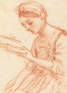 bir kitap ile genç bayan by William Hoare