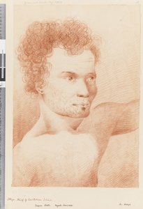 Sayfa 24a Otago, Amsterdam Adası şefi, 1768-75 (kırmızı ve beyaz tebeşir) by William Hodges
