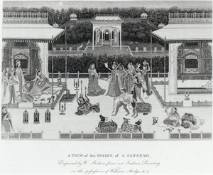 William Skelton (1763-1848) tarafından oyulmuş bir Zananah'ın içinin görünümü by William Hodges