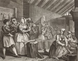 Bir Fahişenin Gelişimi / Bir Fahişenin Yolu, Sayfa 4: Im Zuchthaus. 1732 by William Hogarth
