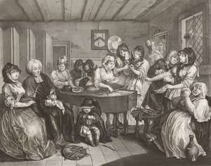 Bir Fahişe S İlerleme / Bir Fahişenin Yolu. Sayfa 6: Cenaze. 1732 by William Hogarth