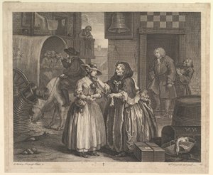 A Harlots Progress, Levha 1, Nisan 1732. by William Hogarth