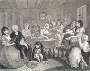 Bir Fahişenin İlerlemesi, Plaka Altı: Cenaze, gravür ve gravür) by William Hogarth