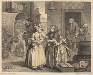 Bir Fahişenin İlerlemesi: pl.1 by William Hogarth
