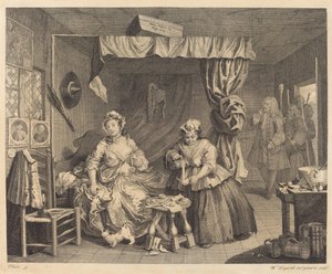 Bir Fahişenin İlerlemesi: pl.3 by William Hogarth