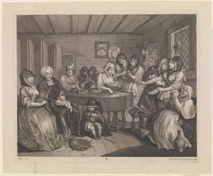 Bir Fahişenin İlerlemesi, plaka 6 by William Hogarth
