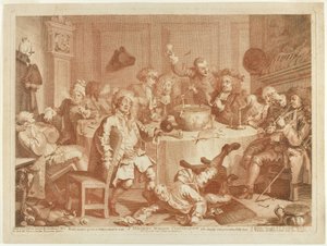 Bir Gece Yarısı Modern Sohbeti by William Hogarth