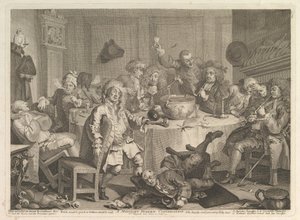 Bir Gece Yarısı Modern Konuşması, Mart, 1732. by William Hogarth