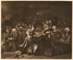 Bir Rakes İlerlemesi - 6: Oyun Evi, 1733. by William Hogarth