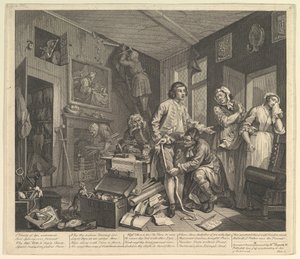 A Rakes Progress, Levha 1, 25 Haziran 1735. by William Hogarth