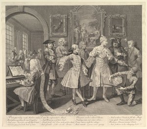 A Rakes Progress, Plaka 2, 25 Haziran 1735. by William Hogarth