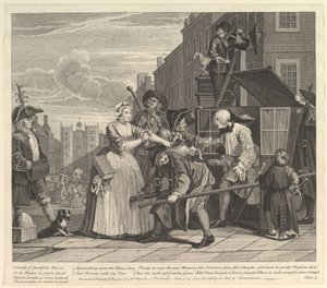 A Rakes Progress, Levha 4, 25 Haziran 1735. by William Hogarth