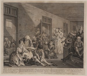 Bir Tırmık İlerlemesi, Plaka 8 by William Hogarth