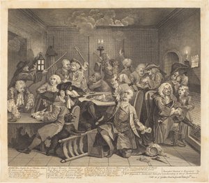 Bir Rake'in İlerlemesi: pl.6 by William Hogarth