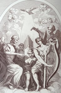 St Clement Danes'teki Kent Altarpiece'inde Burlesque by William Hogarth