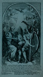 St Clement Danes, c1725 de Kents Altarpiece üzerinde Burlesque by William Hogarth