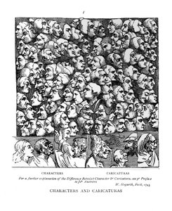 Karakterler ve Karikatürler, 1743 by William Hogarth