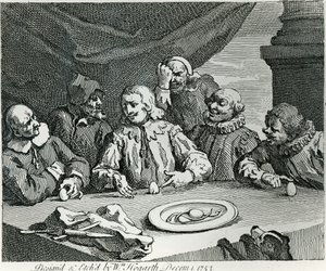 Kolomb Yumurtayı Kırarken, 1753 by William Hogarth
