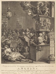 Saflık, Batıl İnanç ve Fanatizm by William Hogarth