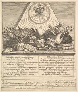 Taçlar, Mitreler, Maces, vb., 1755. by William Hogarth