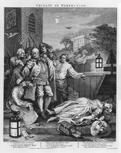 Zalimliğin Dört Aşamasından Mükemmellik İçinde Zulüm, 1751 by William Hogarth