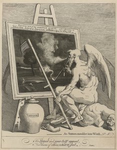 Zaman tanrısı bir tablo tüttürür (Resim İçen Zaman). 1761 by William Hogarth