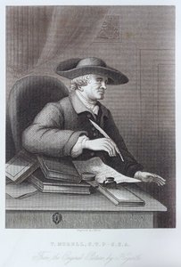 T. Morell'in William Hogarth tarafından gravürü by William Hogarth