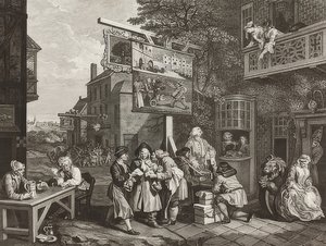 Bir Seçimin Dört Baskısı / Genel Seçimler. Sayfa 2: Oylar için Kanama. 1757 by William Hogarth