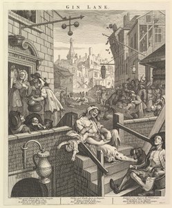 Gin Lane, 1 Şubat 1751. by William Hogarth