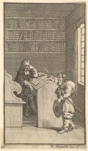Hudibras ve Avukat Samuel Butlers için On Yedi Küçük Resim Hudibras, no..., 1721-26. by William Hogarth