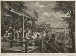 Seçim Mizahları (Dörtlü Set) (gravür) by William Hogarth