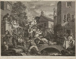 Seçim Mizahları (Dörtlü Set) (gravür) by William Hogarth