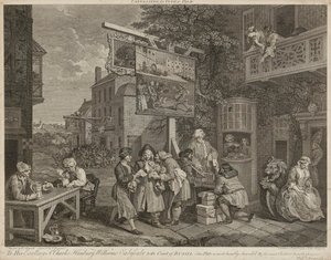 Seçim Mizahları (Dörtlü Set) (gravür) by William Hogarth