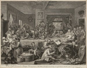 Seçim Mizahları (Dörtlü Set) (gravürler) by William Hogarth