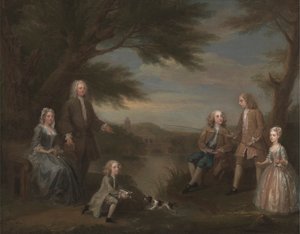 John ve Elizabeth Jeffreys ve Çocukları by William Hogarth