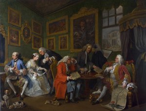 Marriage a la Mode: I - The Marriage Settlement, c.1743  by William Hogarth