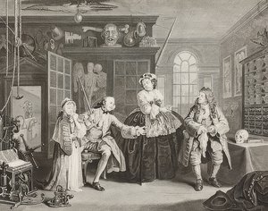 Modaya göre evlilik / modaya göre evlilik. Sayfa 3: Denetim / Sayım ve Vakit. 1745 by William Hogarth