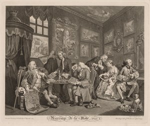 Modda Evlilik: Sözleşme by William Hogarth