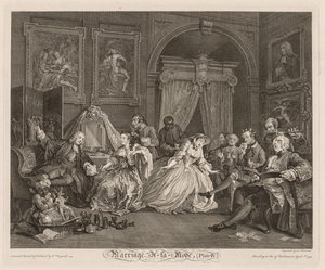 Modaya Uygun Evlilik: Tuvalet Sahnesi by William Hogarth