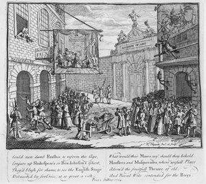 Masquerades and Operas, Burlington Gate, 1724  by William Hogarth