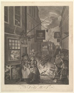 Gece Günün Dört Zamanı, 25 Mart 1738. by William Hogarth