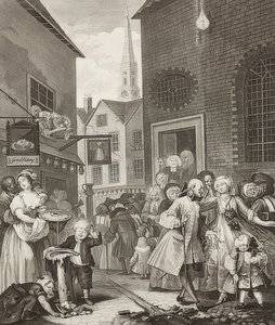 öğlen / öğlen. Gönderen: Günün Dört Saati / Günün dört saati. 1738 by William Hogarth