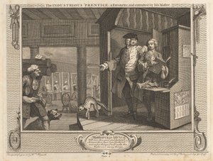 Resim 4, Çalışkan Çırak Favori ve Ustasının Emaneti by William Hogarth