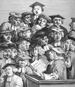 Scholars at a Lecture, 20th January 1736-37   by William Hogarth