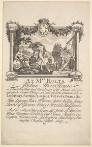 Bayan Holts İtalyan Deposu Alışveriş Kartı, 1720-72. by William Hogarth
