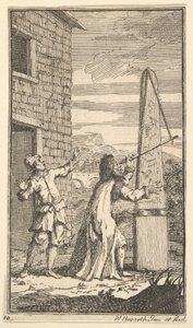 Sidrophel Teleskopuyla Uçurtmayı İnceliyor S..., 1721-26 için Onyedi Küçük Resim. by William Hogarth