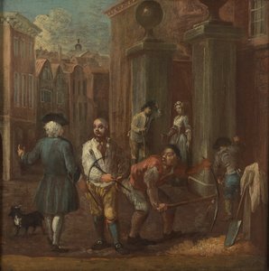 Bir pavyon için imzala by William Hogarth