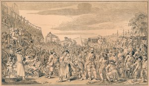 Sanayi ve Aylaklık, 1747 levha XI için eskiz by William Hogarth
